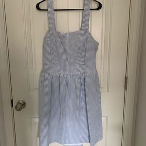 JCrew open back with bow apron dress